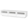 Modrest Landon Contemporary Wood & Glass TV Stand for TVs up to 84" in White