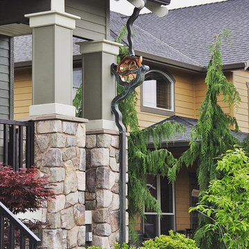 Copper Waterwheel Downspout