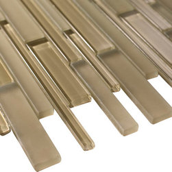 Beige Glossy and Beige Matte Glass Mosaic Tile Collection - Home Accessories & Decor