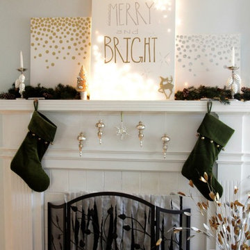 Modern Christmas Mantle