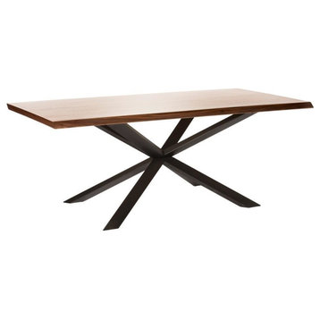 Zolo 79" Walnut Dining Table with Criss Cross Base