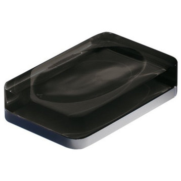 Black Rectangle Countertop Soap Dish