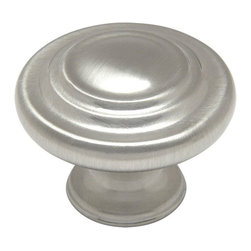 Cosmas - Cabinet 3-Ring Knob, 1-1/4" Diameter, Satin Nickel, Set of 10 - Cabinet And Drawer Knobs