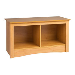 Prepac Twin Cubby Bench in Maple - Indoor Benches