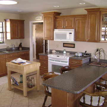 AWS Designs using HomeCrest Cabinetry Maple Toffee