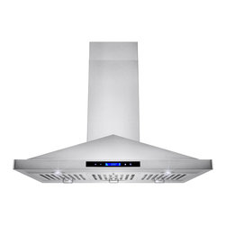 AKDY - AKDY AGRH0183 Euro Stainless Steel Island Mount Range Hood, 36", Duct/Pipe - Major Kitchen Appliance Parts And Accessories