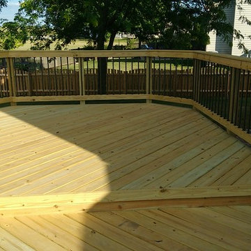 Multi Level Wood Deck in Plainfield, IL