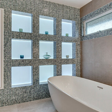Bellevue Contemporary Bathroom with LED