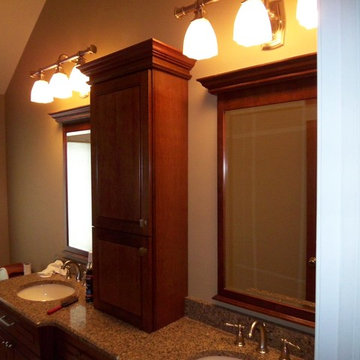 Guest bath replaced tub with walk-in shower