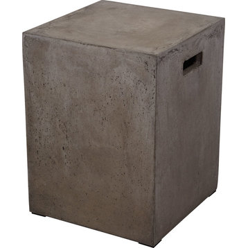 Dimond Home 157-004 Cubo Square Handled Concrete Stool