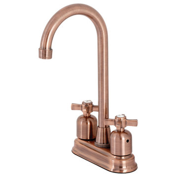 Kingston Brass KB849ZXAC Millennium Bar Faucet, Antique Copper