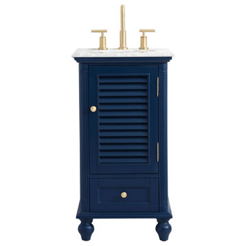19" Single Bathroom Vanity, Blue, Vf30519Bl
