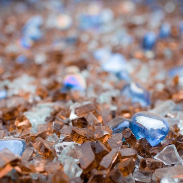 Orange and Blue Fire Glass for Fire Pits