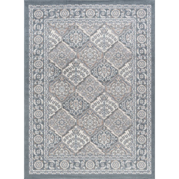 Oxnard Traditional Oriental Area Rug, Gray, 9'x12'6"