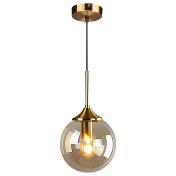 Amber globe lights Glass kitchen lights over sink 1-Light hanging nightstand