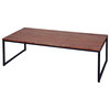 Benzara UPT-272525 Rectangular Wood Nesting Coffee/End Table, Brown, Black