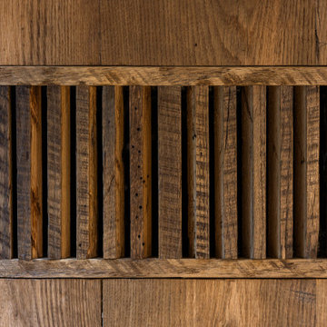 Flush Mount Vents - Skip Planed Reclaimed Oak