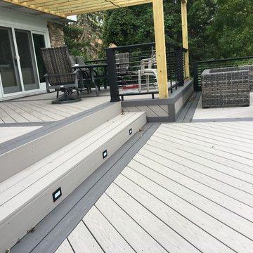 Timber Tech Deck with Pergola and Cable Rails in McHenry, IL