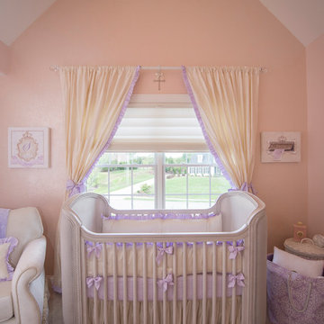 Lavender Princess Nursery, Glitter Paint Wall
