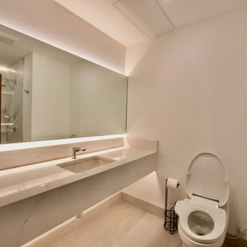 Floating Vanity and Smart Toilet Detail