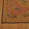 Aubusson Tapestry, Flat Weave 5'x6' Hand Woven Wall Hanging 100% Wool