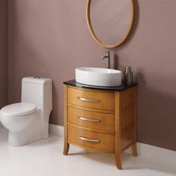 Art Deco 24 inch Maple Finishes Bathroom Vanity - Bathroom Vanities And Sink Consoles