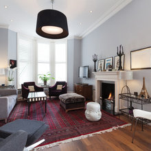 living room with rugs