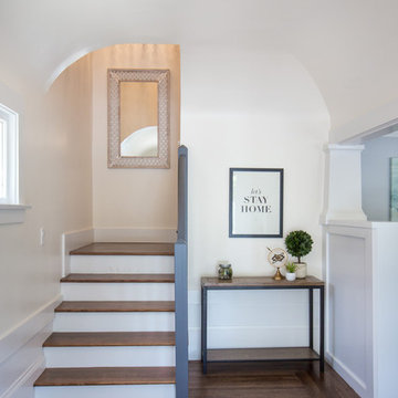 Hamptons-inspired casual/chic restoration of a grand Glenview Craftsman