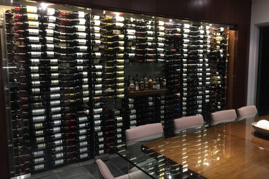Wine cellar - contemporary wine cellar idea in Sacramento