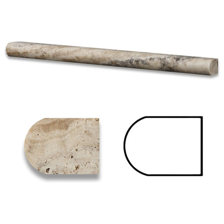 Philadelphia Travertine Honed 3/4 X 12 Bullnose Liner