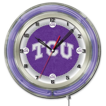 TCU 19" Neon Clock