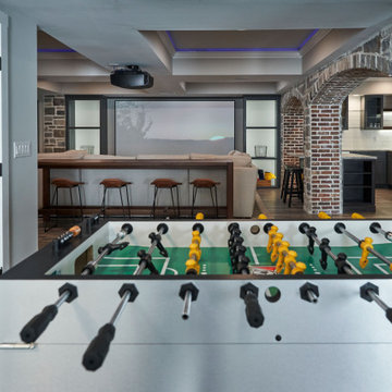 Basement Remodel with Golf Simulator