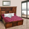 Traditional Supersize Queen Headboard w/ Raised Panel Back, Piers and Bed, Ebony Oak, King