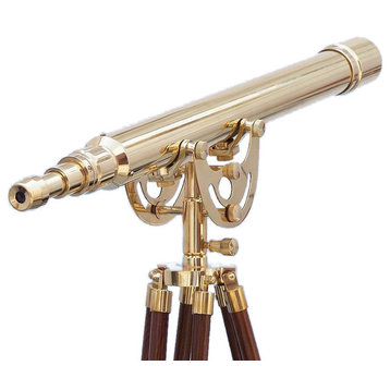 Floor Standing Anchormaster Telescope, Brass, 65"