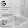 58"x48.5" Frameless Glass Bath Tub Shower Door, Glass Hung, Matte Black