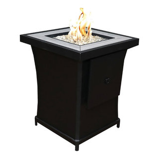 Sunbeam Round Ceramic Top Aluminum Propane/Natural Gas Fire table & Reviews