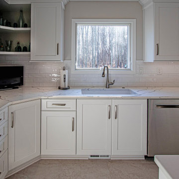 Greenfield Cabinetry White Kitchen, Office Area and Pantry Storage