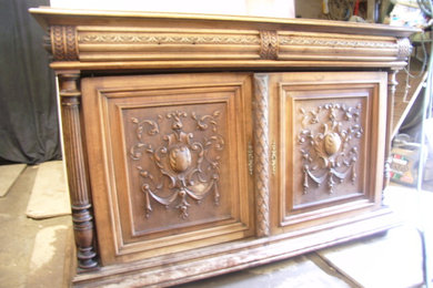 relooking  d'un buffet Henri II