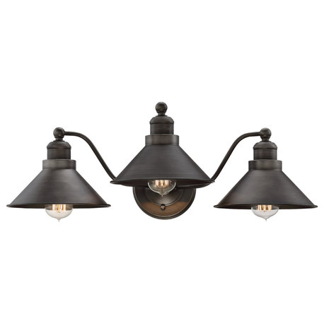 Kira Home Welton 26" 3-Light / Bathroom Light, Brushed Dark Bronze