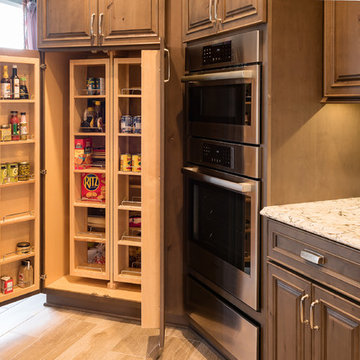 Kitchen Pantry Cabinet Accessory & Double Ovens