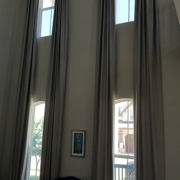 Two-story Windows: Yards and yards of plush platinum!