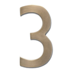 House Number Address Brass Color Metal House Number Address Brass Color Metal