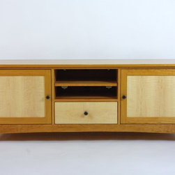 Cherry and Curly Maple Entertainment Cabinet - Furniture