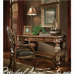 AICO Furniture - Villa Valencia Writing Desk in Chestnut - 72277 - Fabric