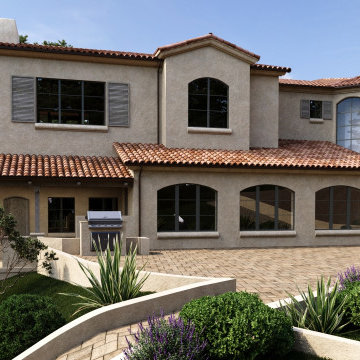 3D Villa Render: Coastal Architecture in Pebble Beach, California