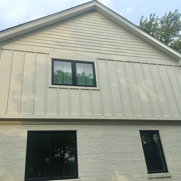 LP Smartside Board and batten siding,aluminum soffit/Fascia.Vynil windows.
