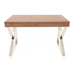 Kuadro Contemporary Office Desk Walnut - Products