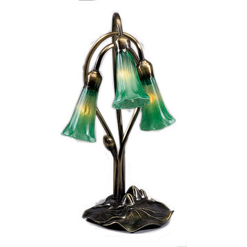 Meyda Tiffany 14150 Stained Glass / Tiffany Desk Lamp - Green