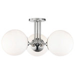 Mitzi by Hudson Valley Lighting - Stella 3-Light Semi-Flush Mount, Finish: Polished Nickel - We get it. Everyone deserves to enjoy the benefits of good design in their home - and now everyone can. Meet Mitzi. Inspired by the founder of Hudson Valley Lighting's grandmother, a painter and master antique-finder, Mitzi mixes classic with contemporary, sacrificing no quality along the way. Designed with thoughtful simplicity, each fixture embodies form and function in perfect harmony. Less clutter and more creativity, Mitzi is attainable high design.