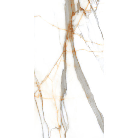 Calacatta Gold Porcelain Marble Look Matte Wall and Floor Tile, 48x48